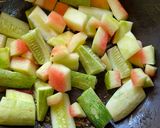 A picture of step 3 of Shukto Dal with Pumpkin, Cucumber, Korola.