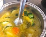 Foto del paso 6 de la receta: Crema de calabacín con verduras y salchichas de cerdo al vino tinto