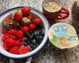 Une image de l'étape 1 de 🍹Smoothie 🍸avoine fruits 🍒rouges🫐🍓 miel 🍯 de lavande 🪻.
