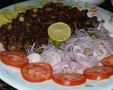 A picture of step 1 of Chicken kaleji.
