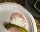 A picture of step 2 of Cream Cheese And Pickle Roll Ups!!💚💚✅✳️✳️.