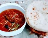 A picture of step 9 of Seekh kabab karhai.