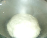 A picture of step 2 of Buns with ovacado,beetrootpaste n cucumber and fruit juice.