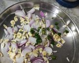 A picture of step 1 of Aloo baingan🍆🥔.