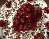 A picture of step 5 of Black Forest Trifle.