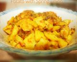 A picture of step 5 of ہری پیاز آلو کی ترکاری Potatoes with Spring Onion.