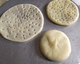 A picture of step 8 of Kharpudi Puri or Pudi stuffed with sweet fragrant besan.