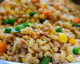 🌲 Pirított tarhonya mexói zöldséggel - Rántott halfilével recept fázis 2 fotója