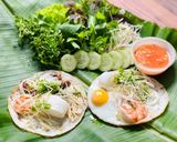 A picture of step 5 of Mixed Bánh Xèo by Ms. Rose.
