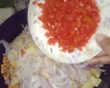 A picture of step 2 of Chana chat🍽😋.