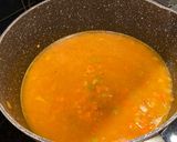 A picture of step 3 of Yellow split pea with veggies.