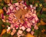 A picture of step 6 of Aloo Bhindi.