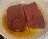 A picture of step 2 of Salmon Spinach butter Cream.
