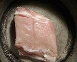 A picture of step 1 of Maize Porridge and Pork Stew.