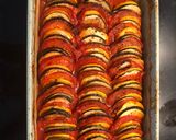 A picture of step 4 of Easy but fancy looking Ratatouille 🐀 🍆 🍅.