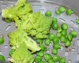 Une image de l'étape 1 de Dos de cabillaud, légumes verts du printemps.