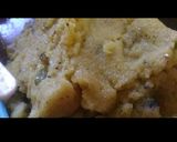 A picture of step 6 of Banana Suji Sheera.