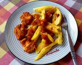 A picture of step 6 of Chicken in Tomato Sauce with Pasta.