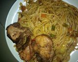 A picture of step 3 of SPHAGETTI And Macaroni noodles with chicken.