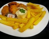 A picture of step 4 of Fish n chips #ramadankitayari #FastFood.