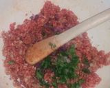 A picture of step 1 of Eggfree Burger patty.