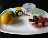 A picture of step 1 of Frozen yogurt berries bark#icecreamfanatic.