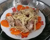 Hình bước làm 10 của món Gà hấp cải bẹ xanh