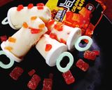 मलाई कुल्फी विथ जेली ट्विस्ट(malai kulfi with jelly twist recipe in hindi) रेसिपी चरण 6 फोटो