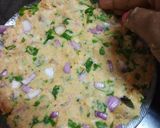 A picture of step 2 of Palak poha fritters.