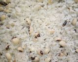 A picture of step 1 of Jollof rice and pomo.