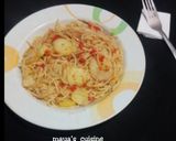 A picture of step 6 of Spaghetti with irish potatoes.