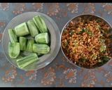 A picture of step 3 of Gujarati Style Sponge Gourd Sabzi with Mung Dal Stuffing.