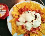 A picture of step 8 of Nacho Dip with Bacon and Melted Manchego Cheese.