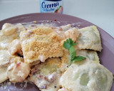 Foto del paso 7 de la receta: Ravioles de Mozzarella con Salsa de Alfredo de Camarón