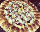 صورة لخطوة 6 من وصفة بيتزا بالخضار والنقانق🍕