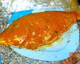A picture of step 8 of Restaurant style grilled fish with special masala.