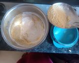 A picture of step 2 of Delicious Sooji Laddu.