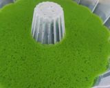 Foto langkah ke 4 dari resep Puding Pandan Lumut Tiramisu.