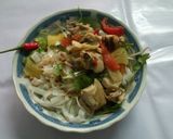 Hình bước làm 5 của món mì quảng gà