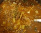 Foto del paso 4 de la receta: Mi pasta de moñitos, con carne molida, en salsa de tomate 🍅