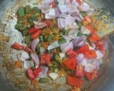 A picture of step 6 of Bhindi do pyaza.