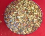 A picture of step 2 of Pork chop stuffing.
