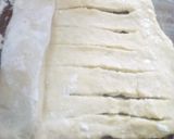 A picture of step 4 of Nutella Caterpillar bread.