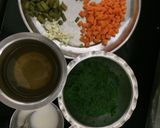 A picture of step 1 of Jade corn soup and stuffed paneer corn patra.