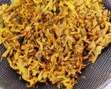 A picture of step 3 of Mochar Ghonto (banana flower).