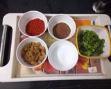 A picture of step 1 of Falhari Dahi Vada.