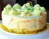 A picture of step 5 of Pistachio Saffron Cream Cake.