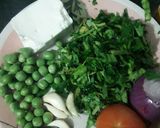 A picture of step 1 of Methi ki bhujiya.