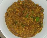 A picture of step 8 of Fry chana daal.