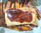 Foto del paso 7 de la receta: Lomo de Cerdo en Papillote con Salsa Barbacoa y Perrins con Patatas Asadas